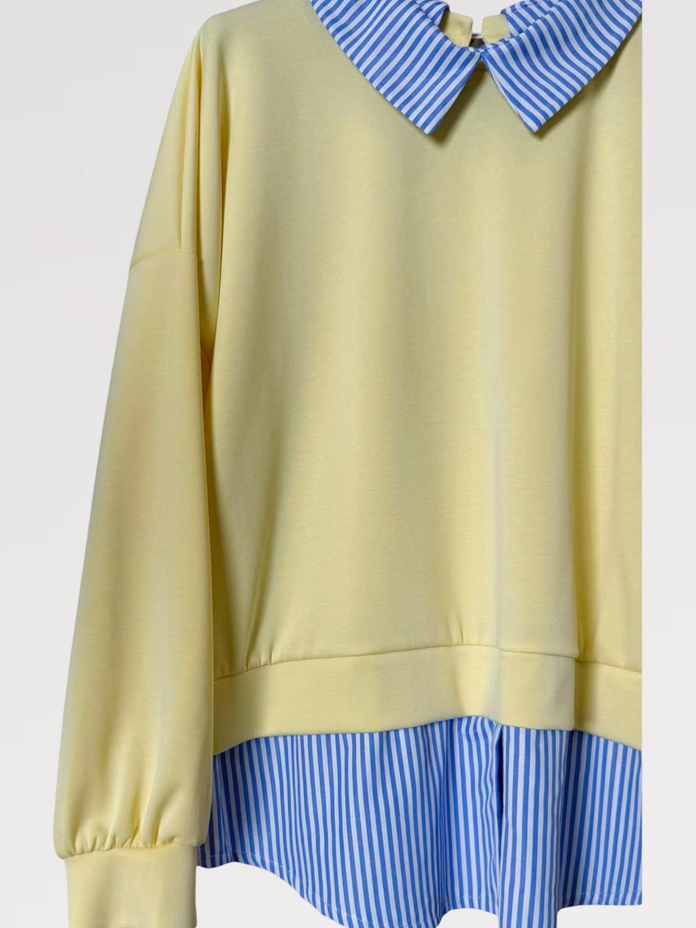 Completo Urban Chic Colletto a Contrasto - Made in Italy