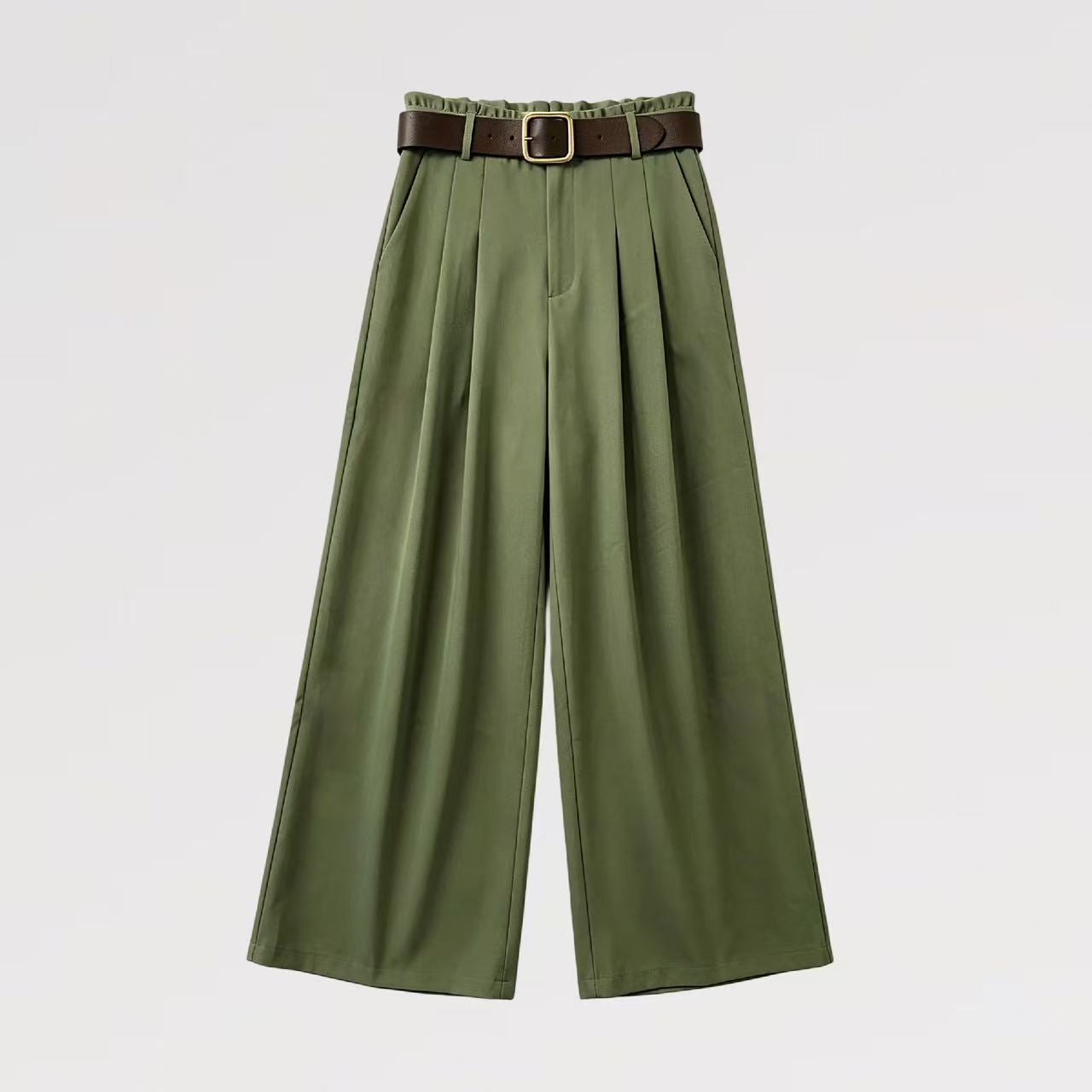 Pantalone Palazzo con Cintura in Vita - Made in Italy