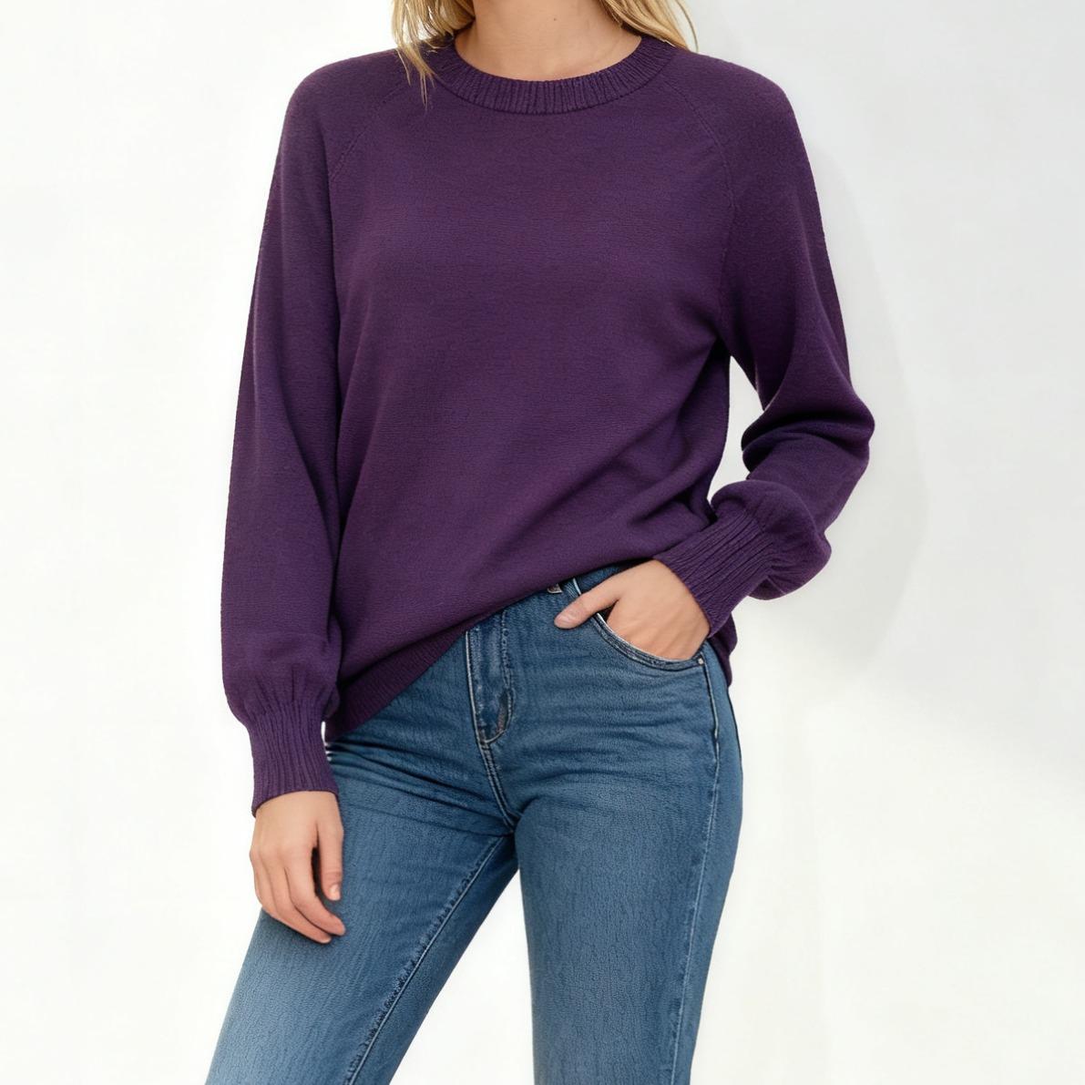 Maglia basic girocollo in viscosa - Made in Italy