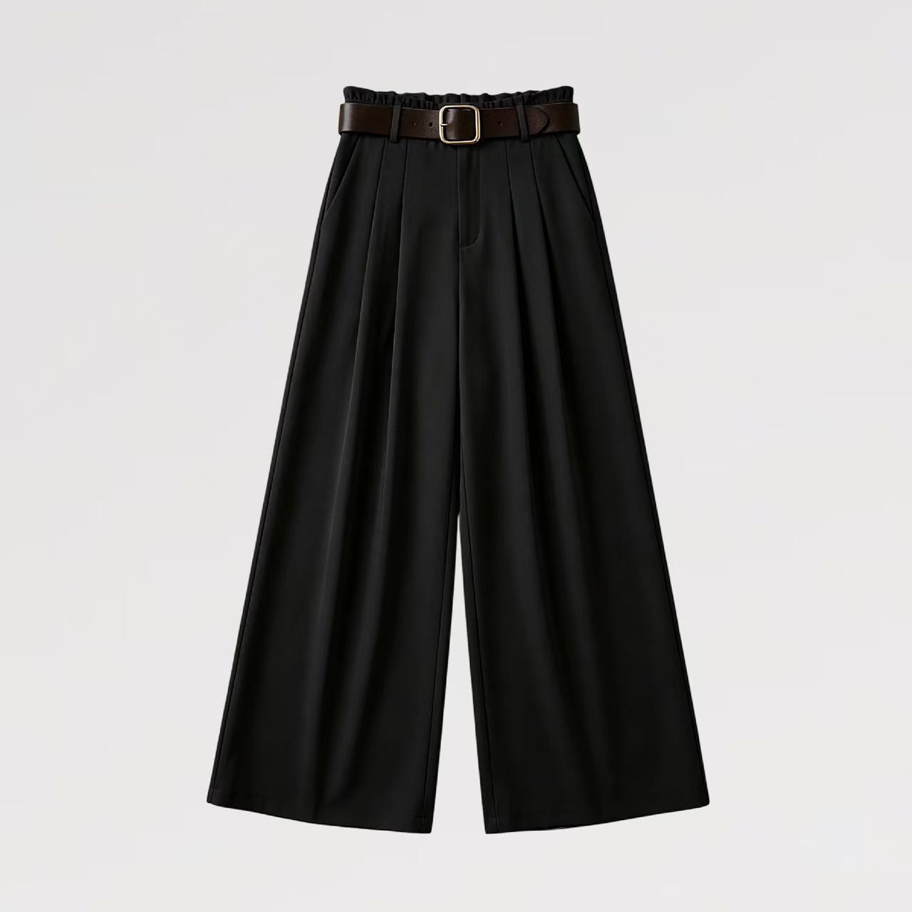 Pantalone Palazzo con Cintura in Vita - Made in Italy