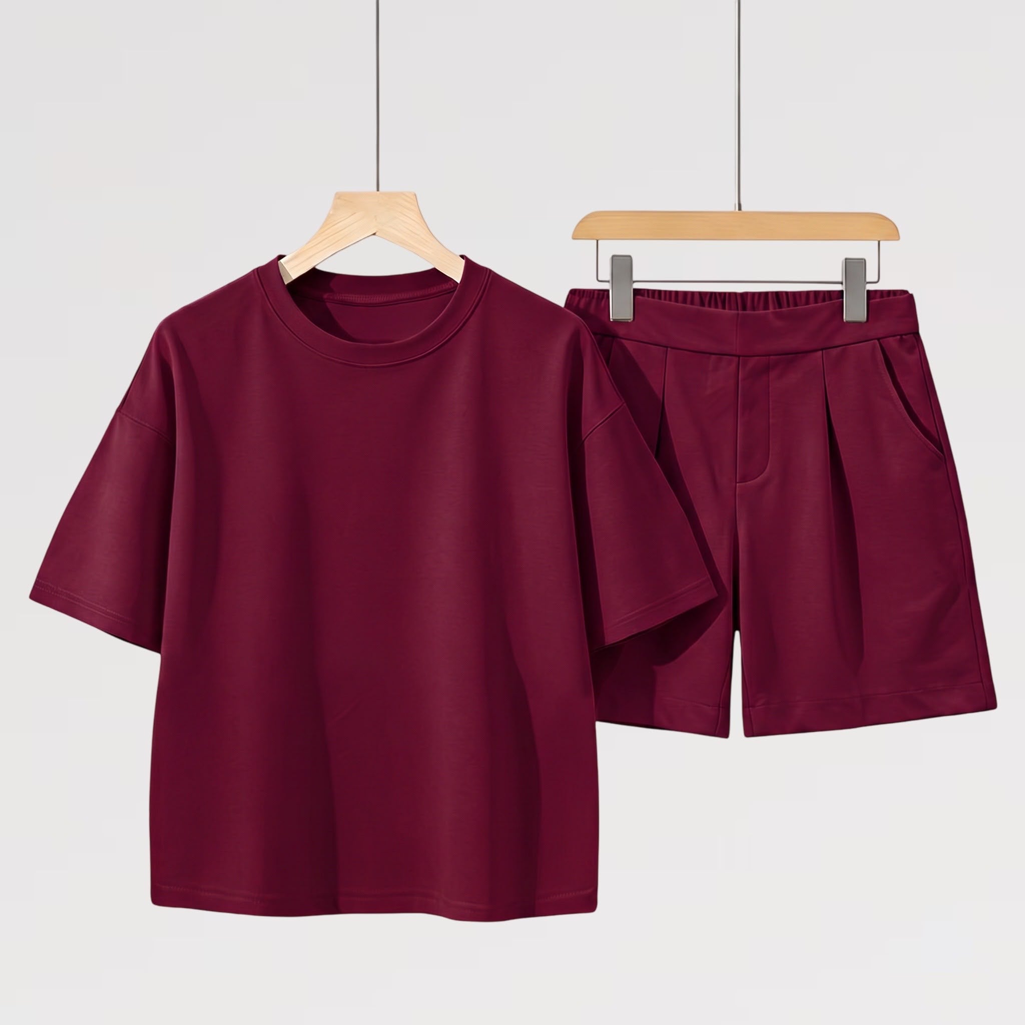 【Lady First】Set SOFIA Bermuda e T-Shirt Oversize Made in Italy Cotone Viscosa