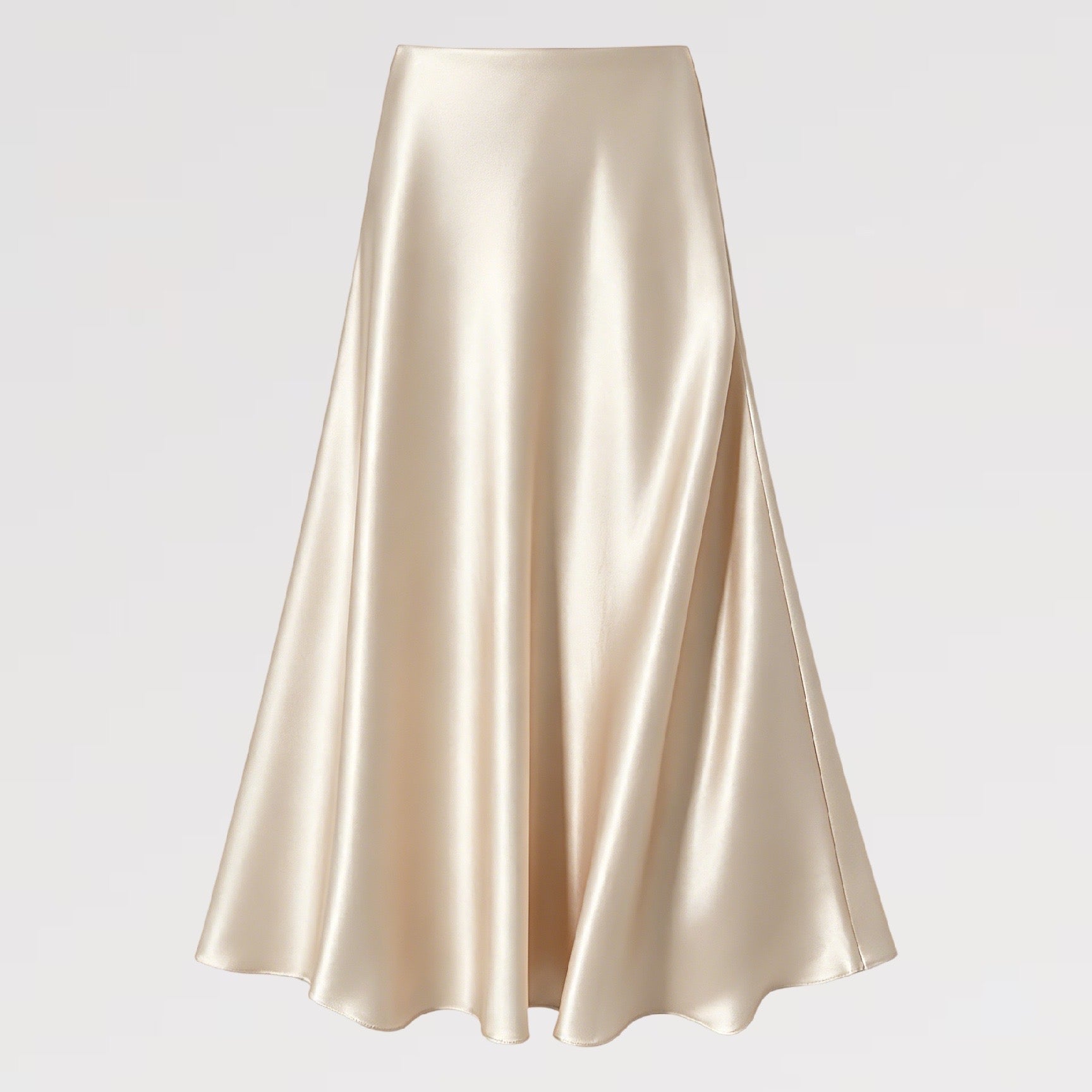 【Lady First】Gonna Lunga Effetto Raso Made in Italy con Finish Luminoso e Setoso Taglio Fluido e Elasticizzata per Comfort e Eleganza Perfetta per Occasioni Speciali