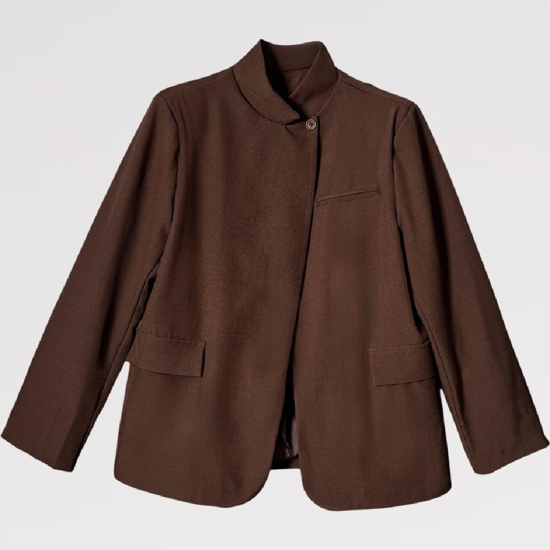 Blazer One Button Over Minimal Nero  – Made in Italy vestibilita' over