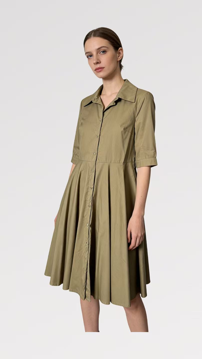 Abito Camicia  100% Cotone - Made in Italy