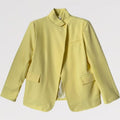 【Lady First】Blazer One Button Over Minimal Schwarz – Made in Italy Oversize-Passform