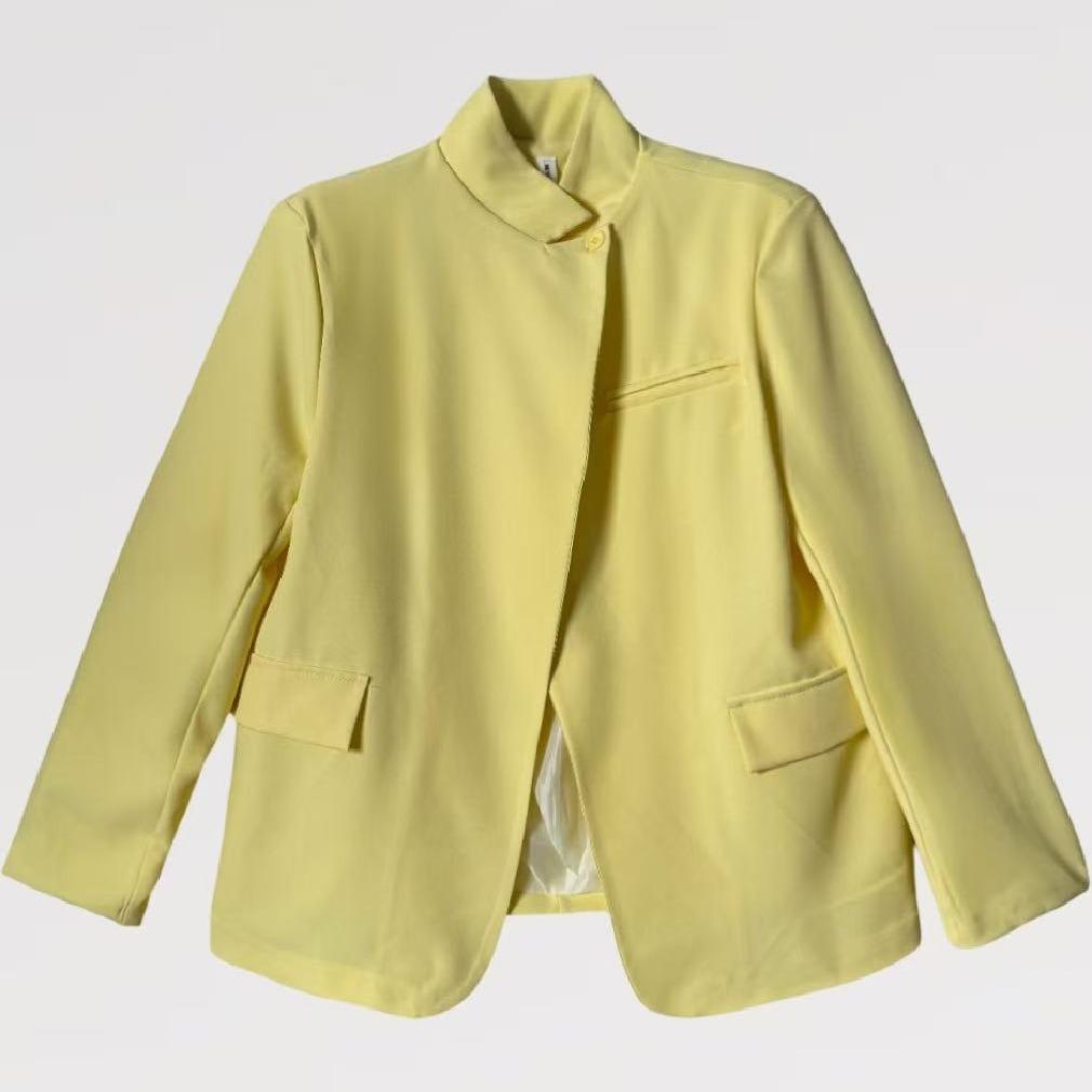Blazer One Button Over Minimal Nero  – Made in Italy vestibilita' over