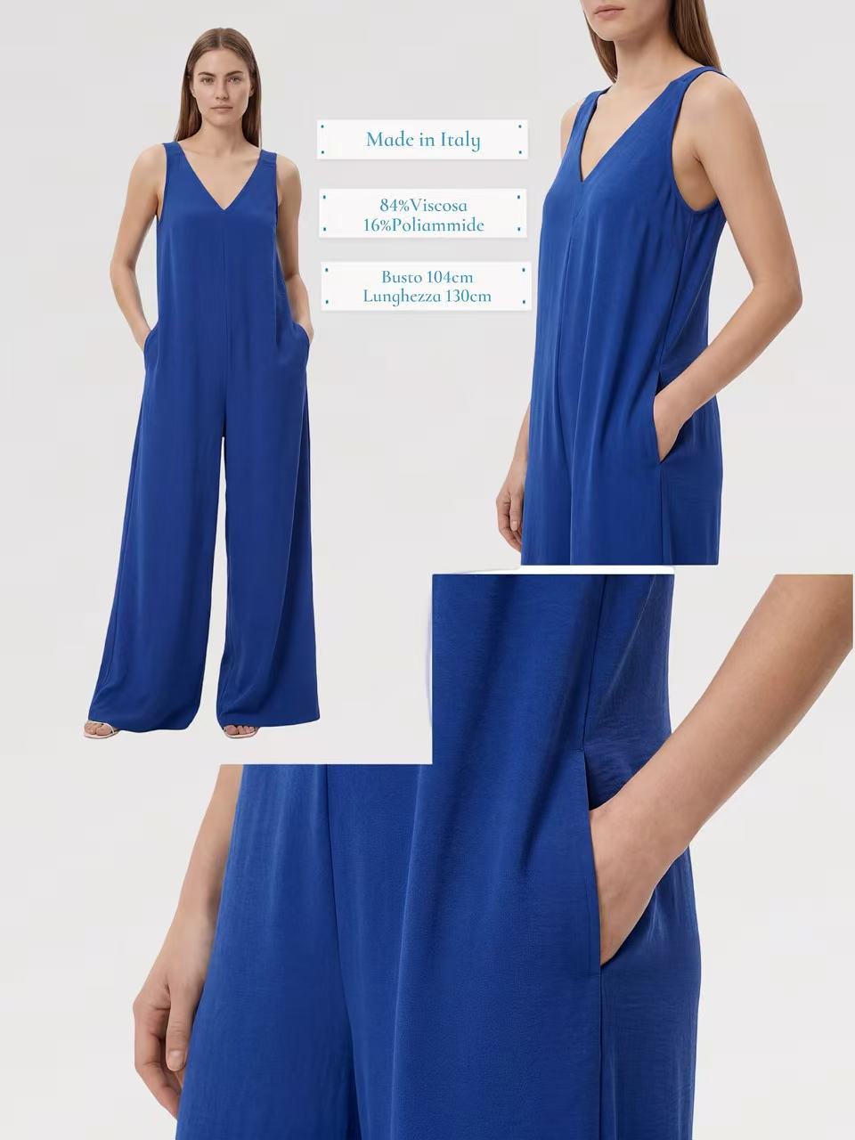 Tuta Infinity Flow – Jumpsuit Palazzo Viscosa - Made in Italy