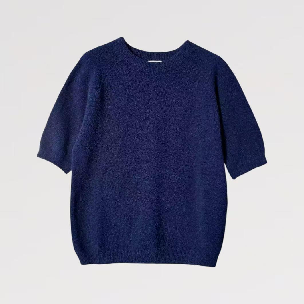 Maglia Nuvola Soft Made in Italy - Maglia a Manica Corta in Filato Morbido e Soffice - Ideale per Mezza Stagione o Sotto Giacca - Larghezza 96 cm, Lunghezza 60 cm - Promozione Speciale: 2 Pezzi con 20% Sconto e Spedizione Gratuita