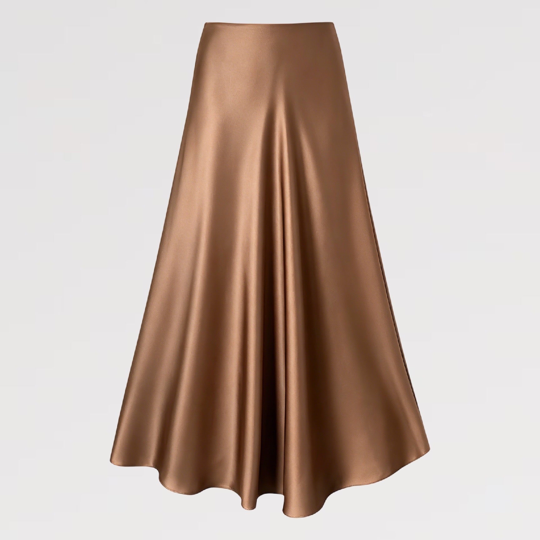 【Lady First】Gonna Lunga Effetto Raso Made in Italy con Finish Luminoso e Setoso Taglio Fluido e Elasticizzata per Comfort e Eleganza Perfetta per Occasioni Speciali