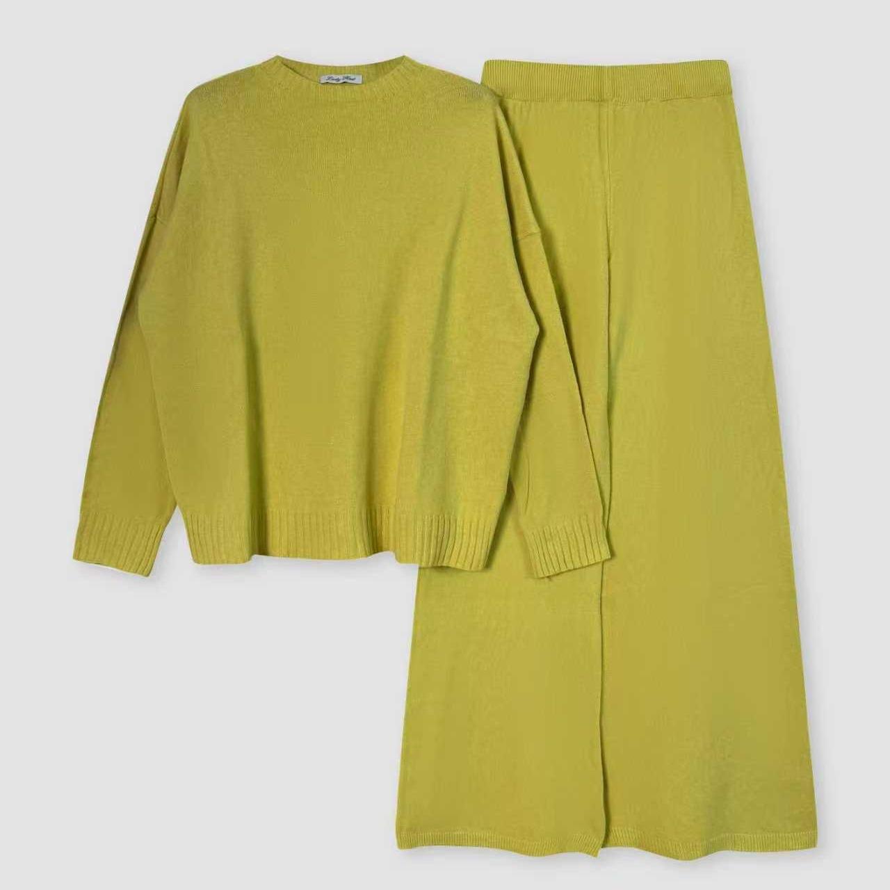 Completo Comfort Luxe in Maglieria - Made in Italy Set Lounge Casual Set Di Abbigliamento Coordinato