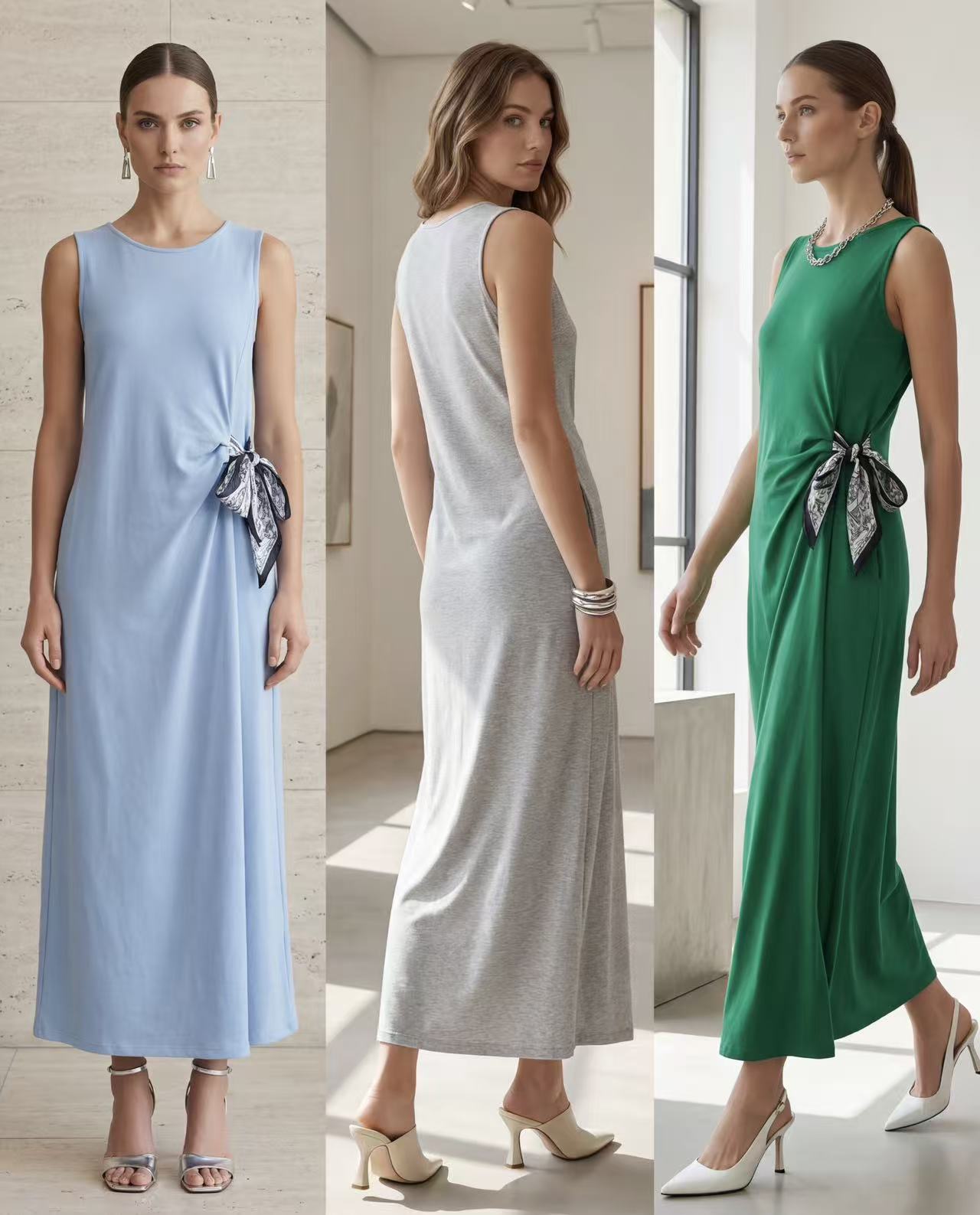 Abito Fiocco Capri 100% Cotone  – Made in Italy
