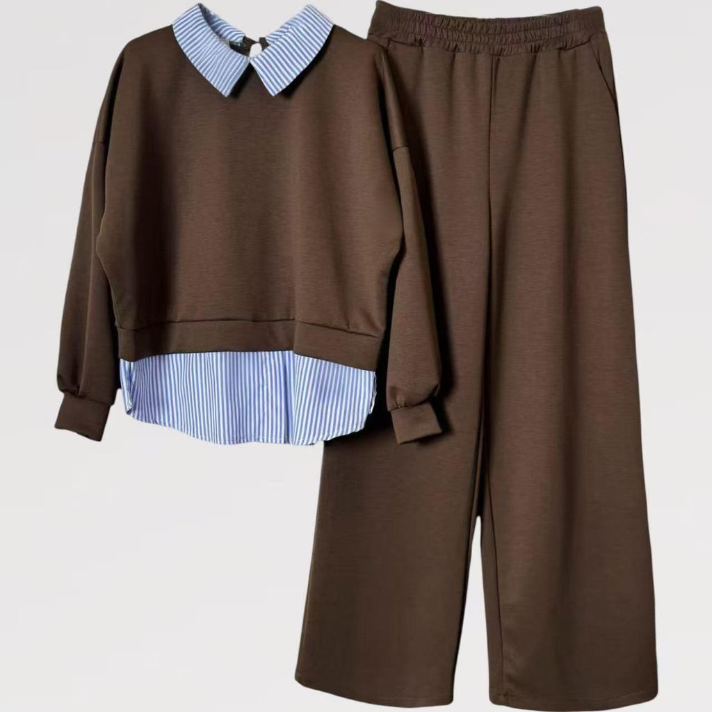 Completo Urban Chic Colletto a Contrasto - Made in Italy