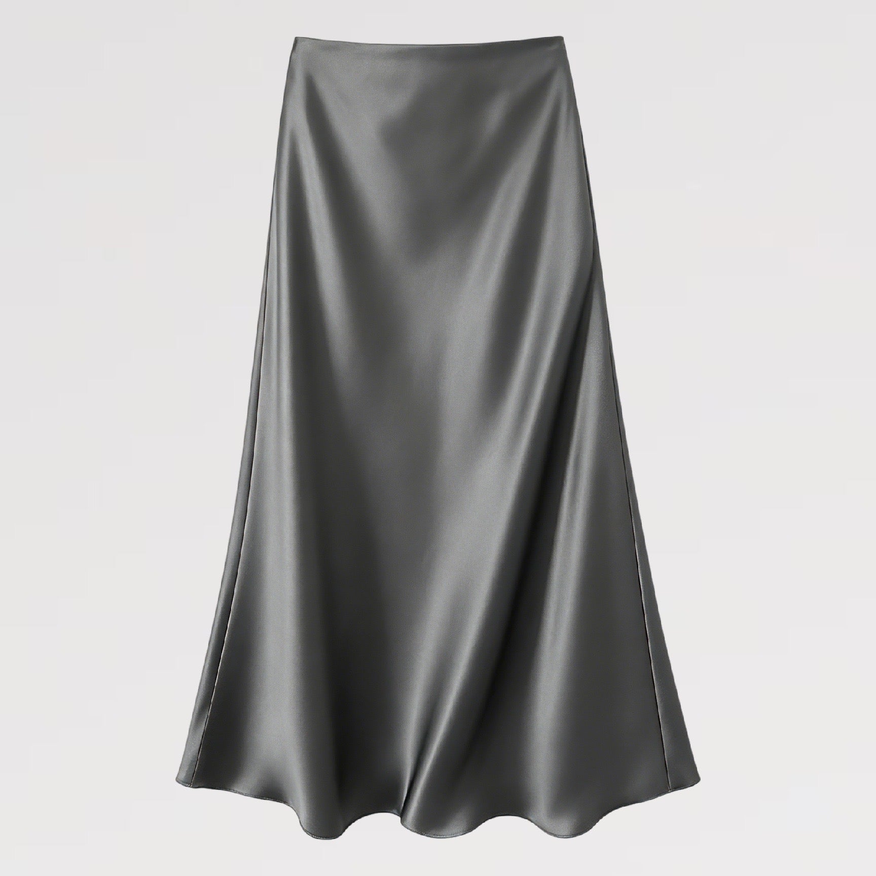 【Lady First】Gonna Lunga Effetto Raso Made in Italy con Finish Luminoso e Setoso Taglio Fluido e Elasticizzata per Comfort e Eleganza Perfetta per Occasioni Speciali