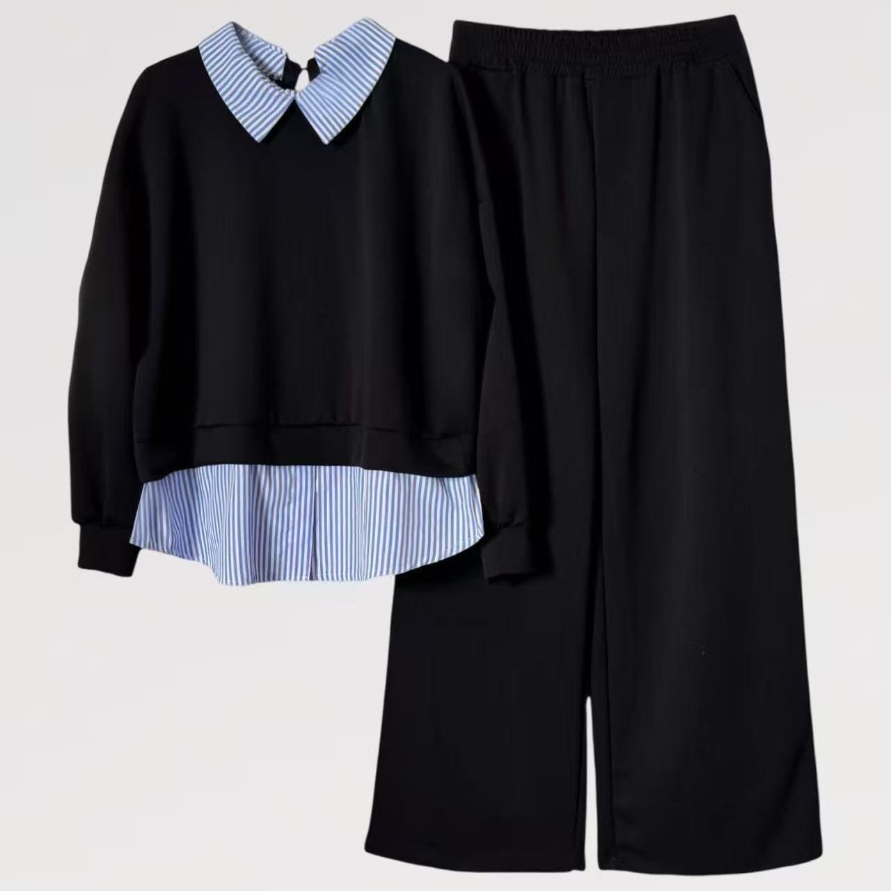 Completo Urban Chic Colletto a Contrasto - Made in Italy