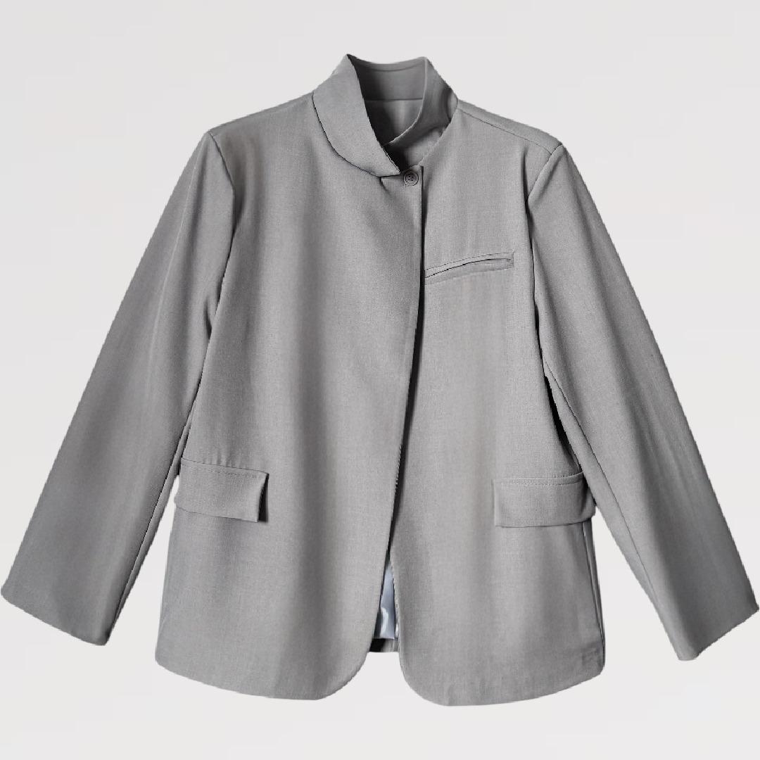 Blazer One Button Over Minimal Nero  – Made in Italy vestibilita' over