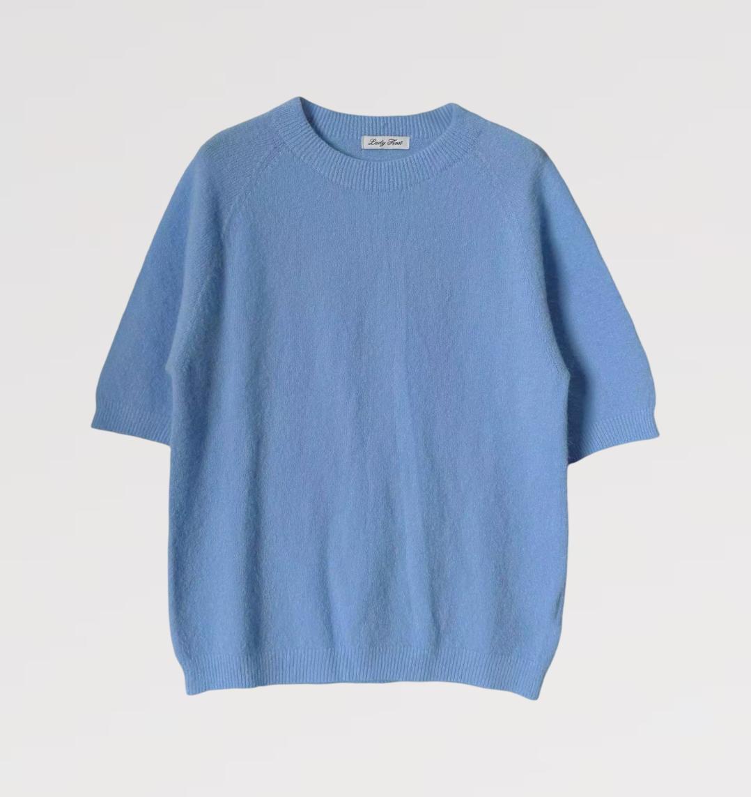 Maglia Nuvola Soft Made in Italy - Maglia a Manica Corta in Filato Morbido e Soffice - Ideale per Mezza Stagione o Sotto Giacca - Larghezza 96 cm, Lunghezza 60 cm - Promozione Speciale: 2 Pezzi con 20% Sconto e Spedizione Gratuita