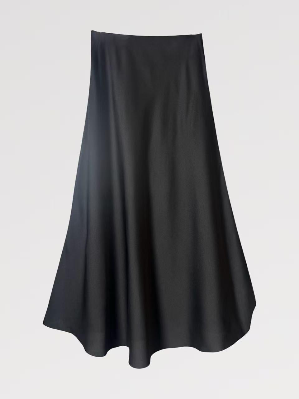 Gonna Lunga Effetto Raso Made in Italy con Finish Luminoso e Setoso Taglio Fluido e Elasticizzata per Comfort e Eleganza Perfetta per Occasioni Speciali