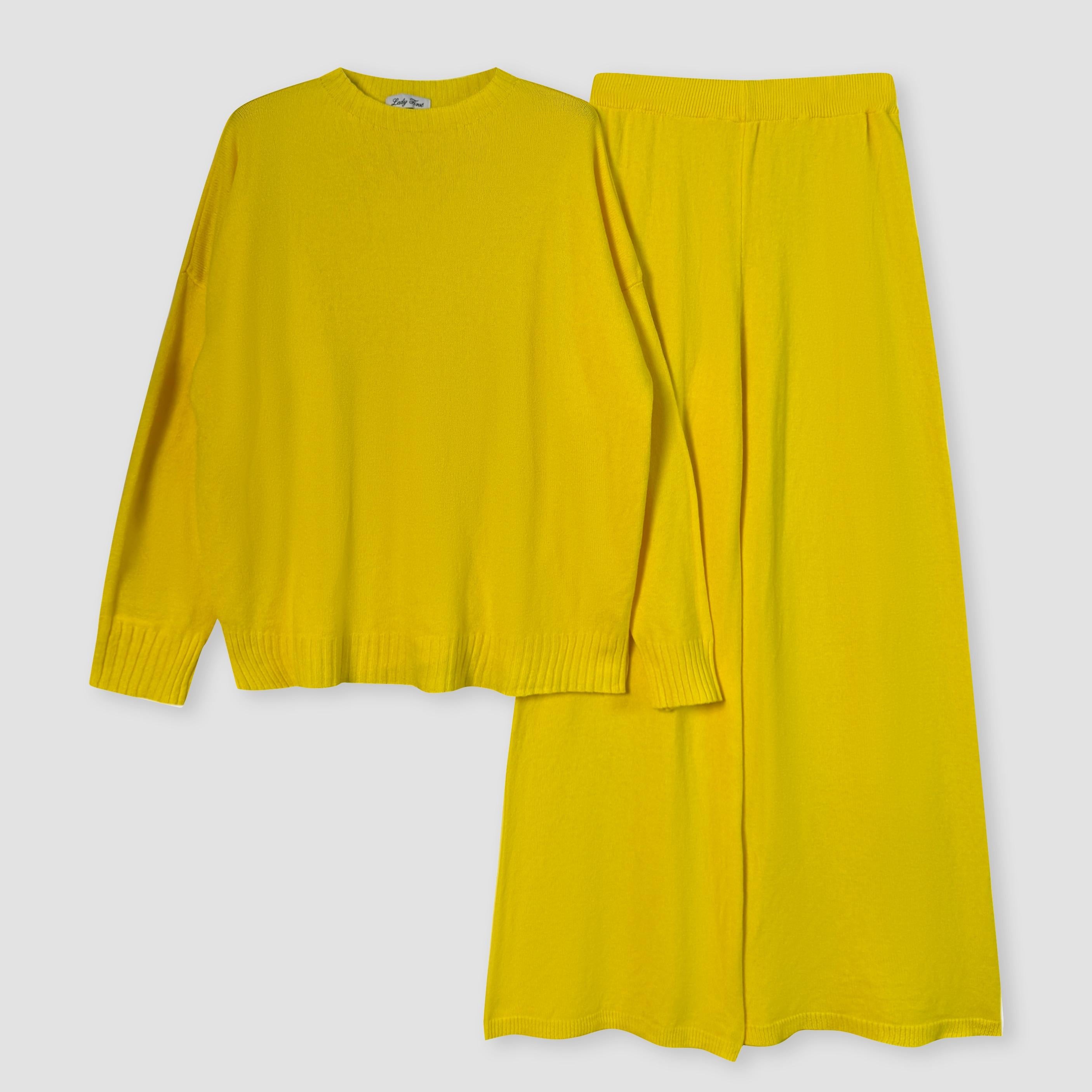 Completo Comfort Luxe in Maglieria - Made in Italy Set Lounge Casual Set Di Abbigliamento Coordinato