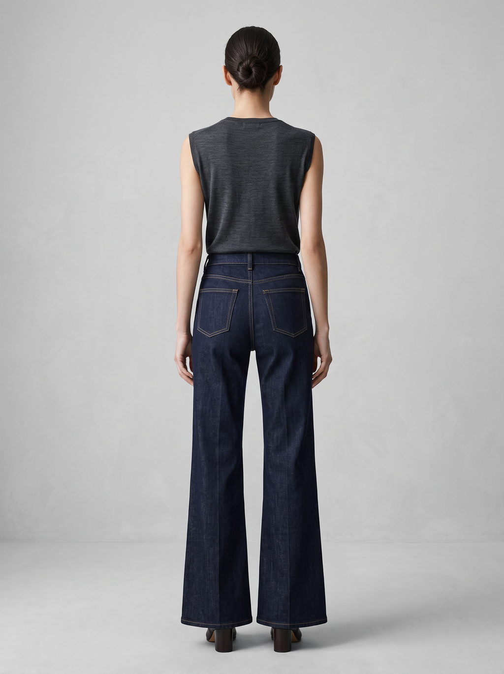 【Lady First】Jeans Angela a zampa vita alta
