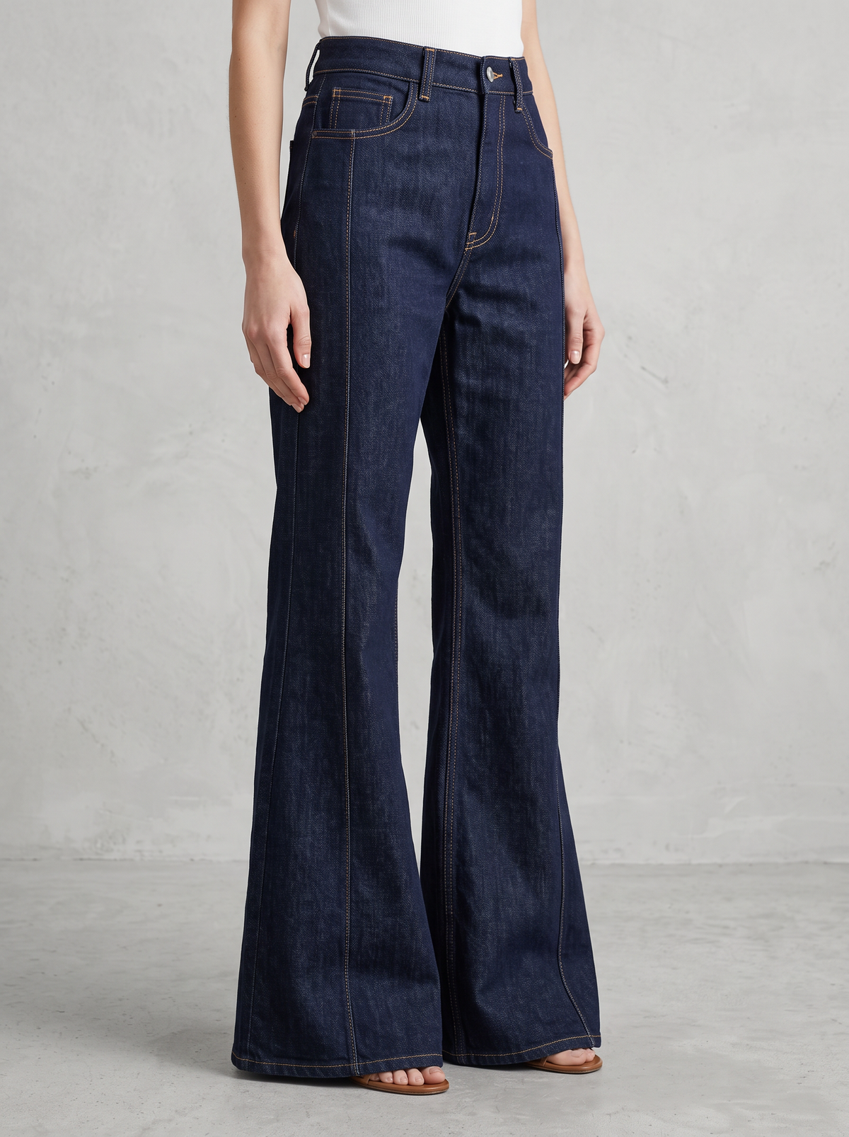 【Lady First】Jeans Angela a zampa vita alta