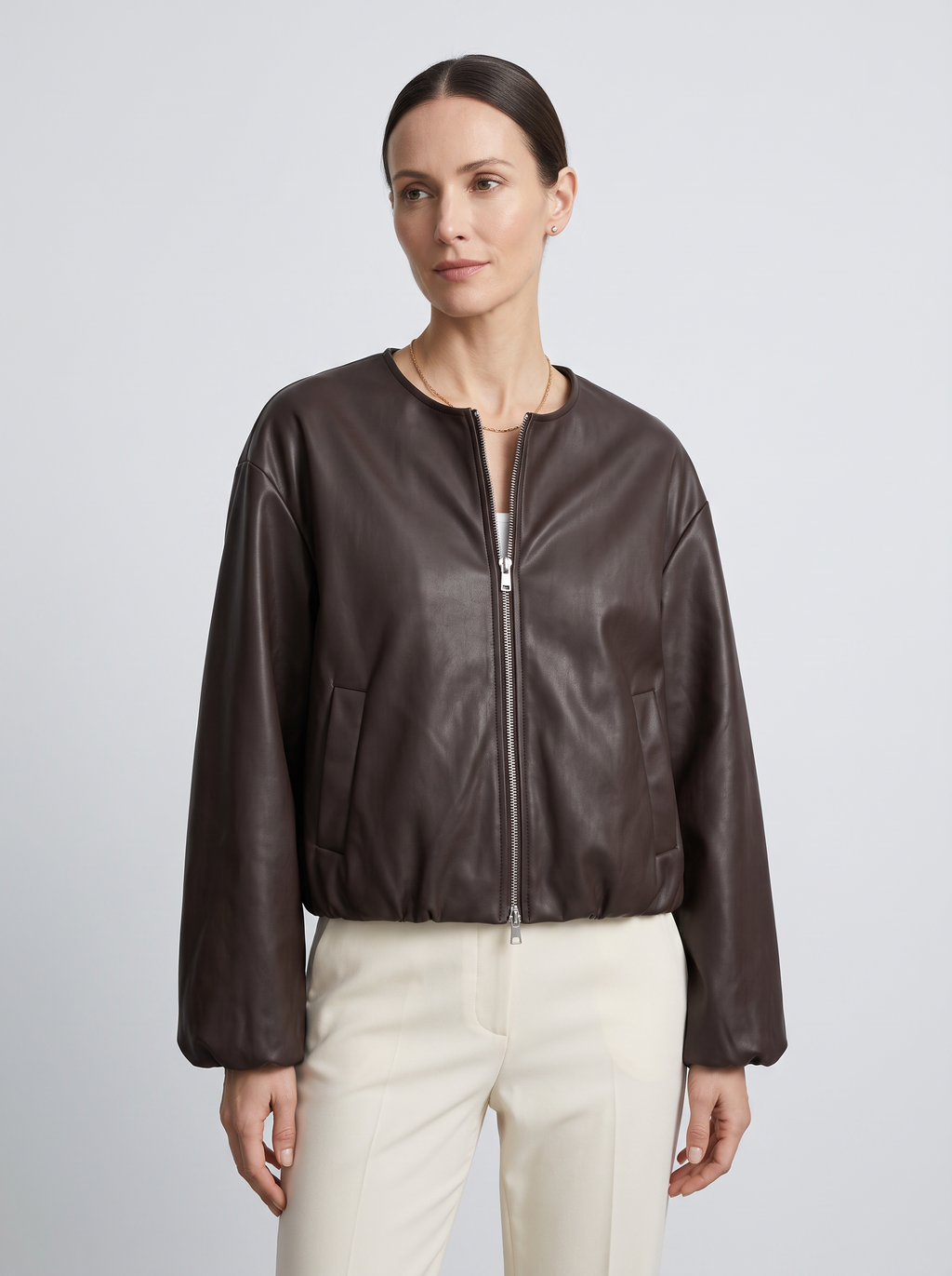 【Lady First】Giacca ecopelle Greta – Made in Italy