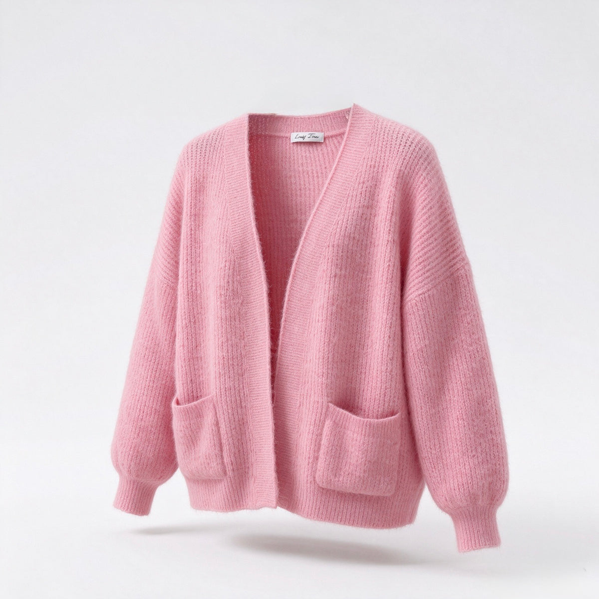 【Lady First】Cardigan GAIA corto oversize Misto Lana - Made in Italy
