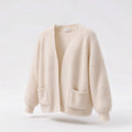 【Lady First】Cardigan GAIA corto oversize Misto Lana - Made in Italy