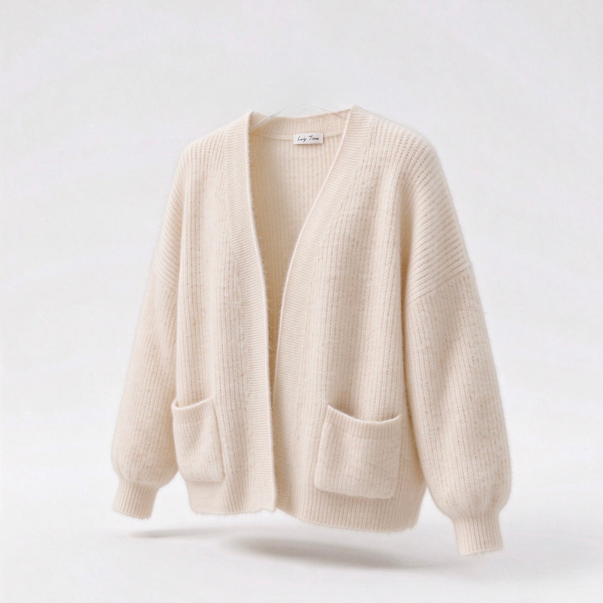 【Lady First】Cardigan GAIA corto oversize Misto Lana - Made in Italy