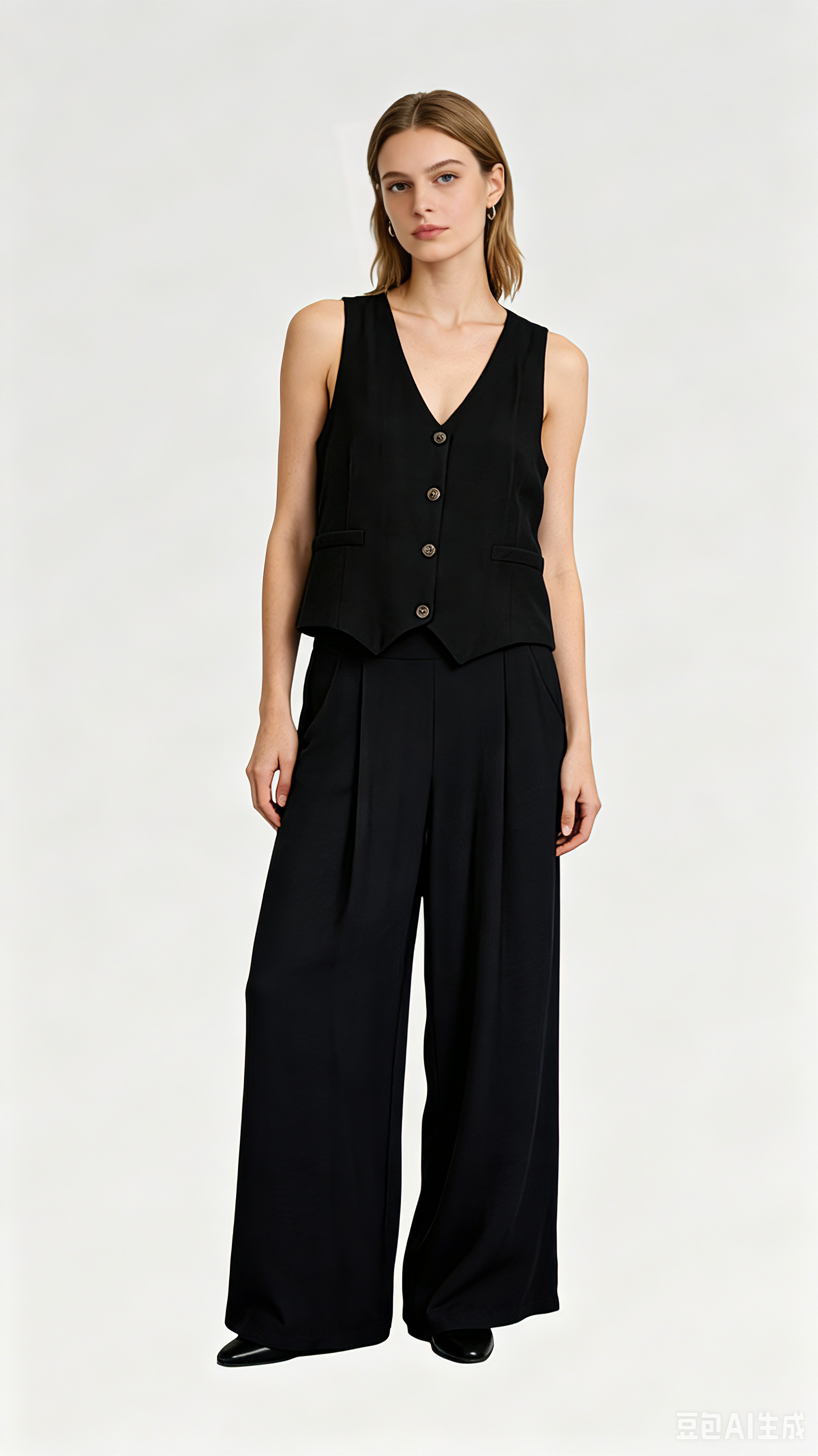 Completo Gilet & Pantalone in Viscosa – Coordinato set 2 pezzi - Made in Italy