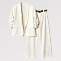 Completo Giacca & Pantalone con Micro Paillettes Set 2 pezzi con cintura Donna Taglia Unica  Elegante Versatile Donne